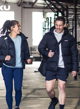 2XU Commute系列保暖夹克男秋冬新款运动加厚外套连帽防水棉服