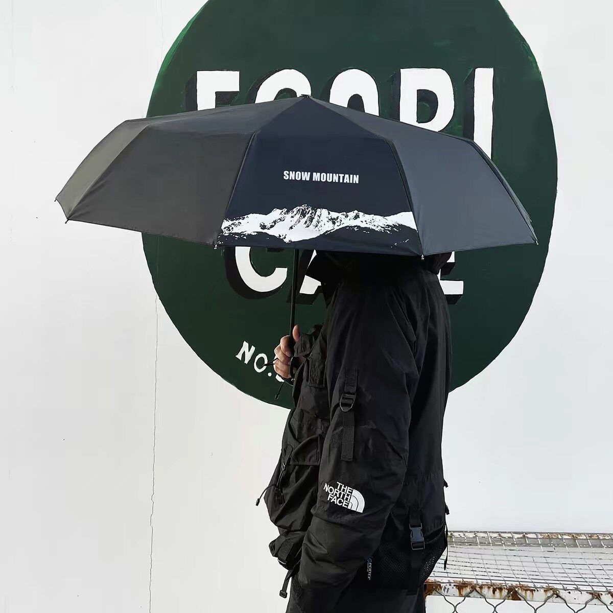 潮牌太阳伞雪山雨伞防晒防紫外线遮阳伞女晴雨两用男加大双人伞