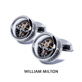 配饰礼物 WILLIAM 高端商务法式 MILTON透明设计陀飞轮袖 衬衫 扣男士