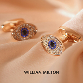 MILTON 衬衫 权利之眼 WILLIAM 轻奢水晶袖 扣男士 袖 口钉高端礼物