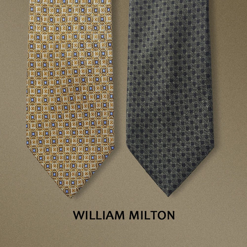 WilliamMilton复古真丝领带