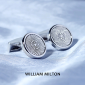 袖 WILLIAM 生日礼物玑镂雕花时尚 扣礼物男士 钉配饰 MILTON高级感袖