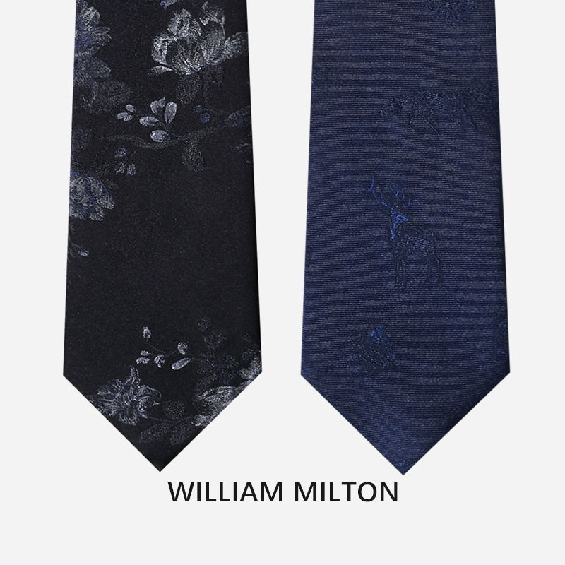 WILLIAMMILTON免打懒人拉链领带