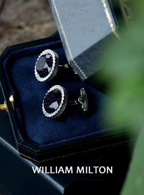 WILLIAM MILTON璀璨星空男士高端袖扣轻奢生日袖钉定制袖口扣礼盒