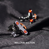 轻奢袖 扣男士 口钉高端定制礼盒 MILTON一飞冲天双翼飞机袖 WILLIAM