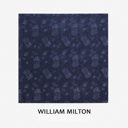 WILLIAMMILTON真丝玫瑰口袋巾