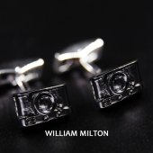 MILTON 扣男士 英式 WILLIAM 趣味莱卡相机法式 袖 轻奢袖 钉礼物定制