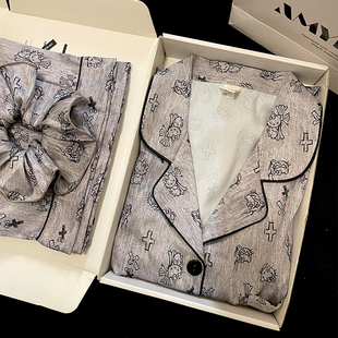 2025新款可爱helloKitty睡衣女款春秋季冰丝长袖高级感夏天家居服