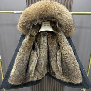 派克服男2024新款休闲皮草外套男中长款小浣熊内胆可拆卸皮毛一体