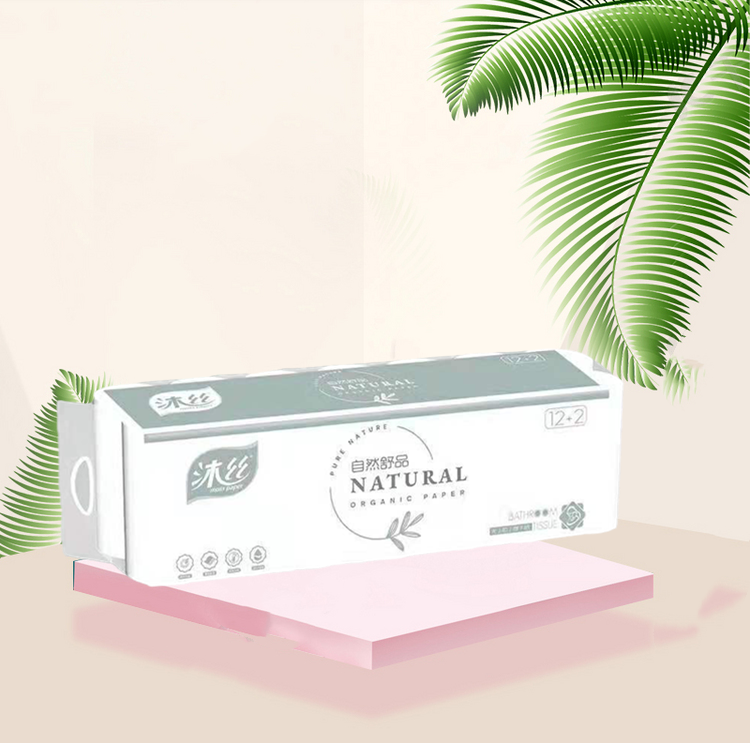 沐丝自然舒品卷纸2160克原生木浆卫生纸母婴适用亲肤棉柔无芯厕纸