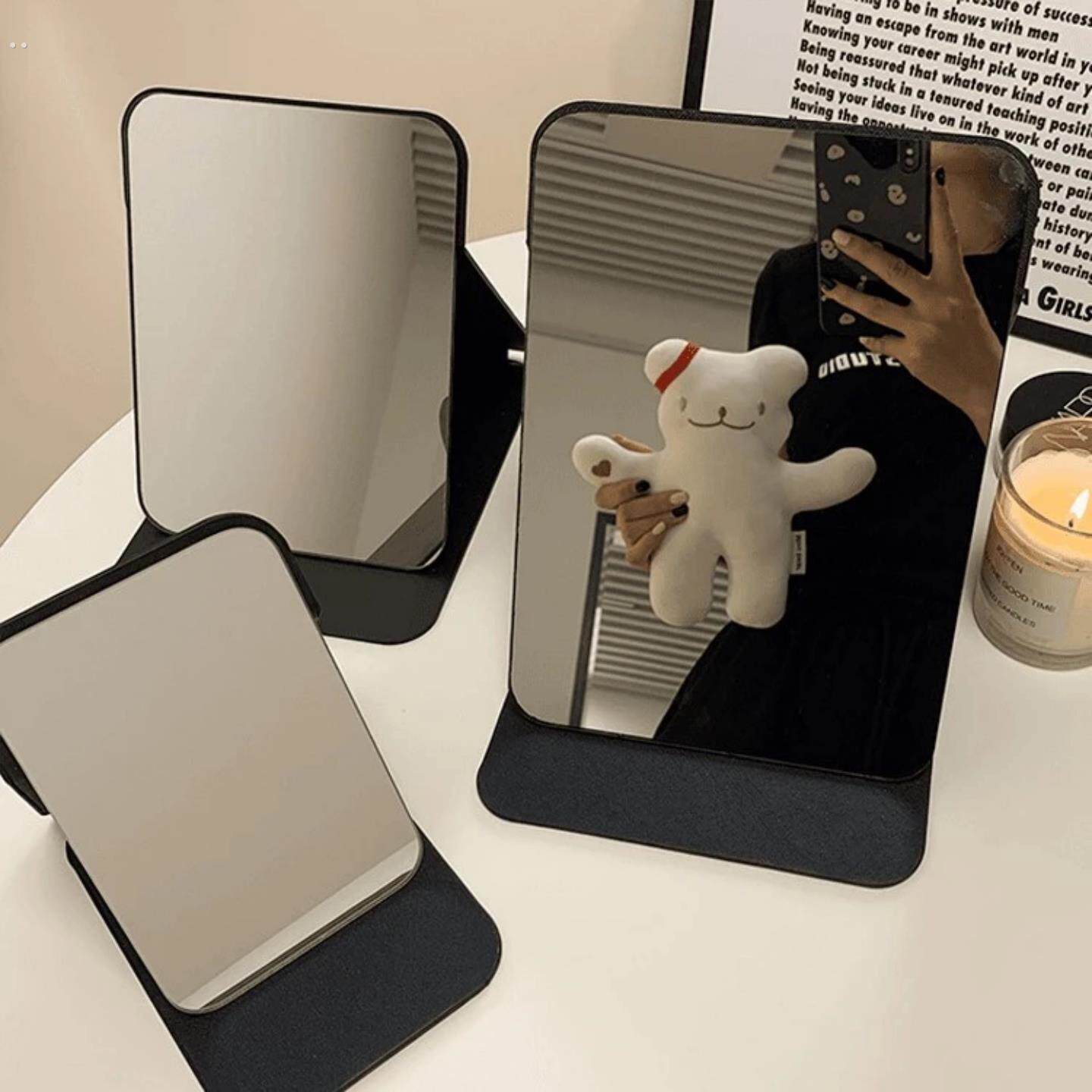 折叠小镜子女学生专用化妆镜台式教室随身可携式家用桌面化妆镜旅