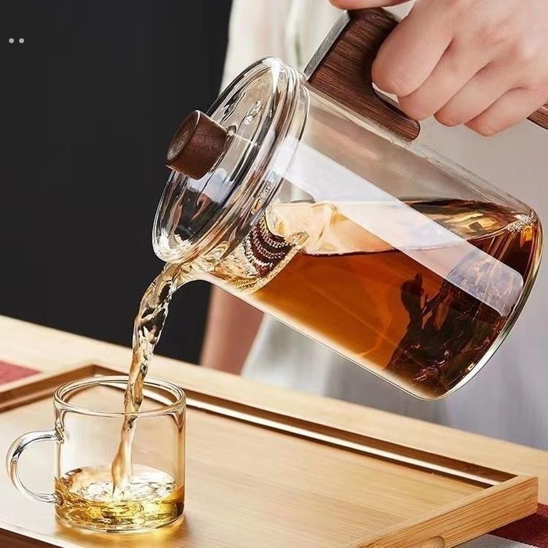 加厚高档月牙玻璃茶壶茶漏一体带过滤网泡绿茶器分茶杯公道杯茶具