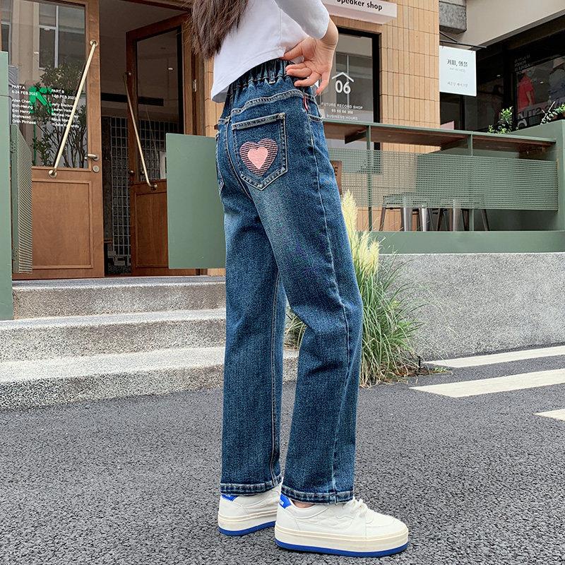 女童裤子春季儿童牛仔裤2026新款童装中大童休闲裤春装女孩休闲裤