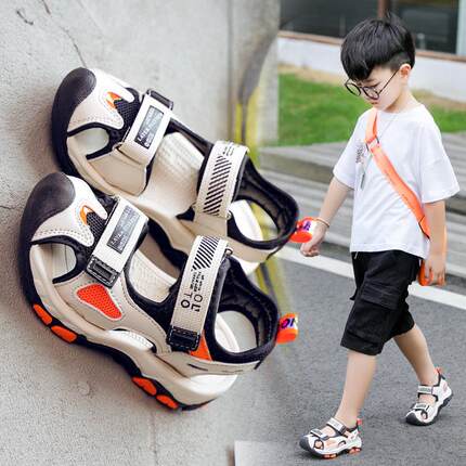 男童凉鞋2026新款夏季男孩宝宝儿童沙滩鞋运动软底包头小童鞋子潮