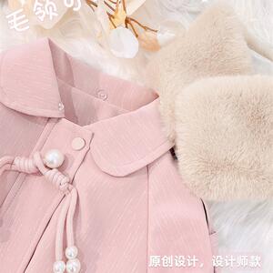 女童外套秋冬款2023新款冬装儿童加绒加厚冬季棉袄女大童派克服冬