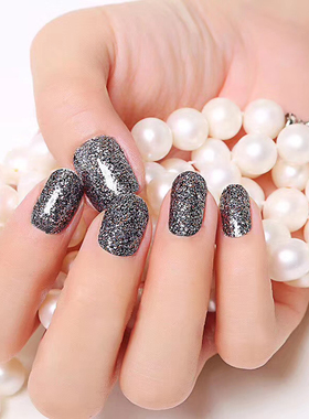 美国incoco甲油膜持久免烤指甲贴闪亮系 银玲 冰雪皇后美甲贴片