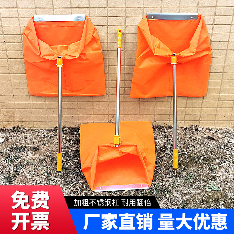 环卫垃圾斗不锈钢长柄加厚防风簸箕垃圾铲家用布兜清洁工具撮斗