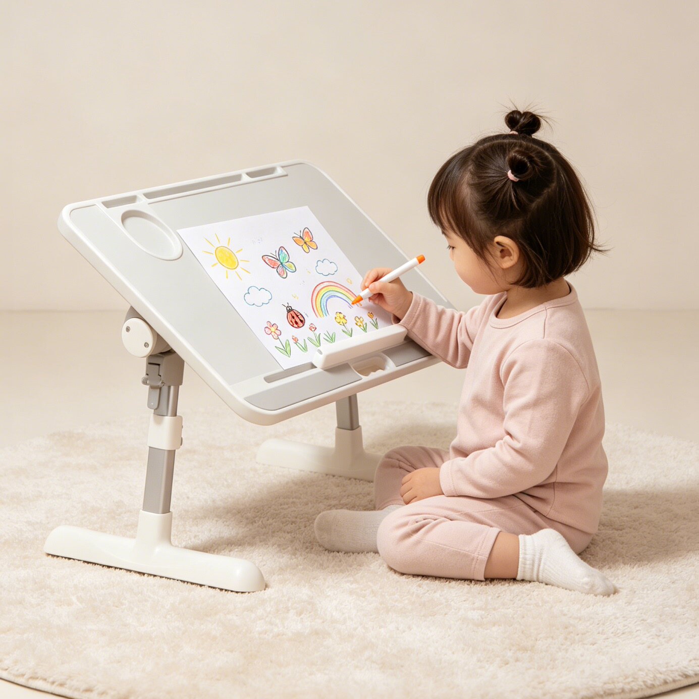 婴幼儿手提可升降折叠阅读架书架图片