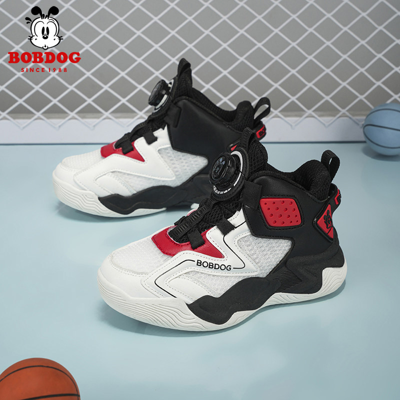 巴布豆童鞋男童鞋子2026春秋新款网面透气男孩篮球鞋儿童运动鞋潮