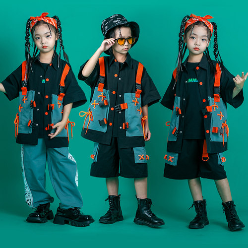 中性嘻哈儿童街舞潮服