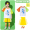 短袖：桔绿未来可期T+XX纯黄短裤+G橘袜+黄方巾