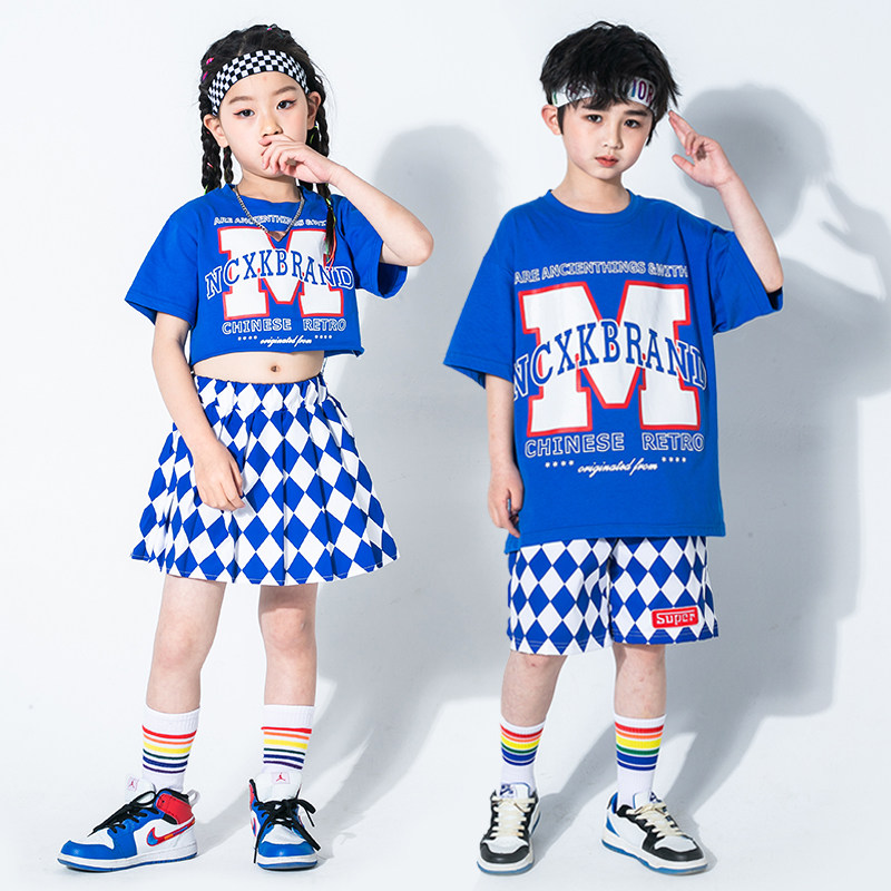 六一儿童演出服嘻哈街舞潮服小学生运动会服装幼儿园啦啦队表演服