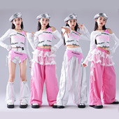 爵士舞女童服装 潮酷时髦儿童走秀潮服jazz套装 少儿爵士演出服女团
