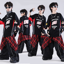 街舞儿童潮服少儿服装hiphop炸街童装男童架子鼓演出服嘻哈风套装