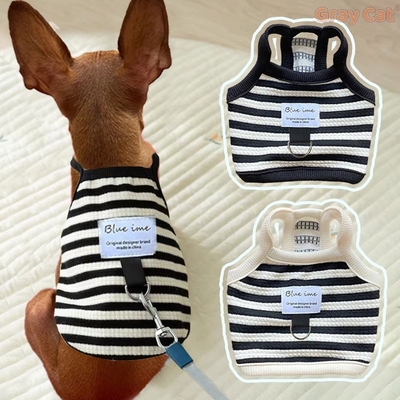 迷你杜宾小鹿犬专用衣服狗狗背心一斤夏天夏季夏装薄款带牵引环