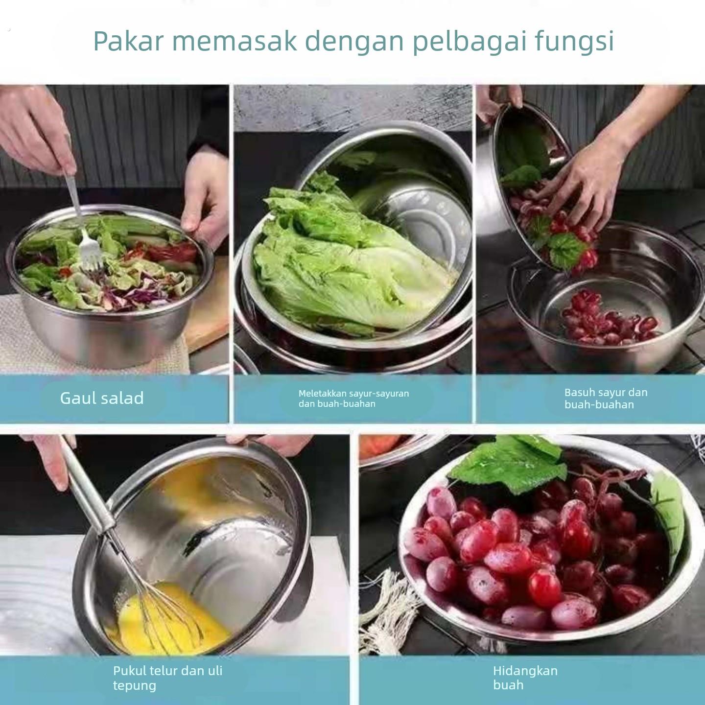 【拍1发3】不锈钢盆多用盆食堂汤盆家用厨房菜盆泡面碗饭碗打蛋盆