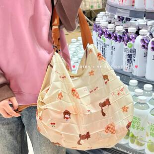 购物袋便携式大容量超市购物买菜环保结实耐用可折叠收纳手提袋子