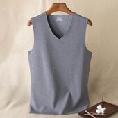 加绒加厚磨毛无痕发热无袖 德绒保暖背心男士 内穿打底秋冬季 棉坎肩