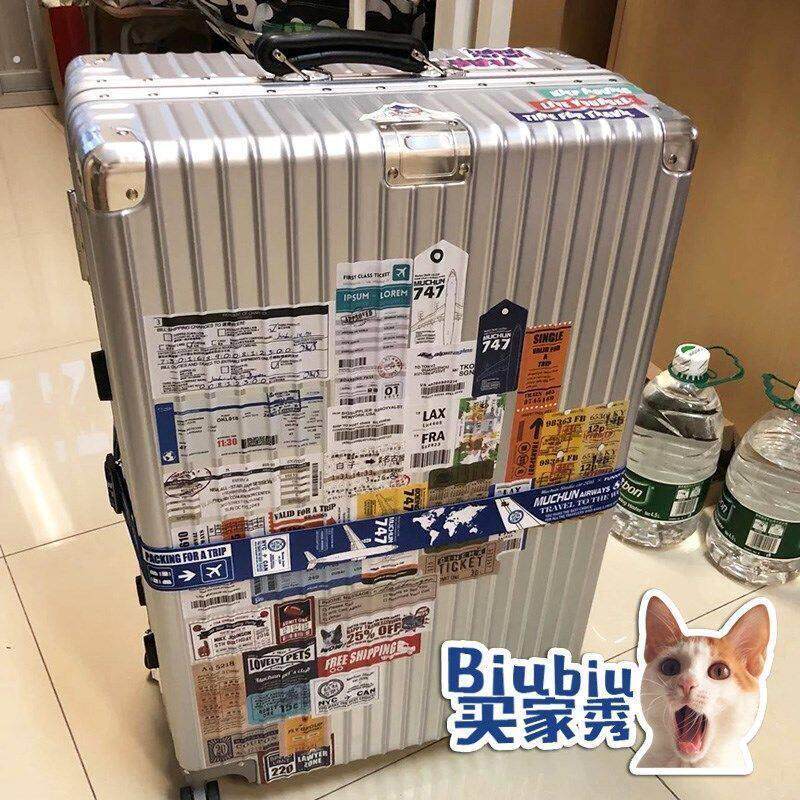 旅行箱贴纸防丢55张复古航空登机牌机票门票行李箱拉杆箱装饰贴画