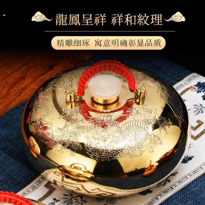 铜壶烫背纯铜结婚复古风加厚手工按摩被窝老式暖脚壶老款