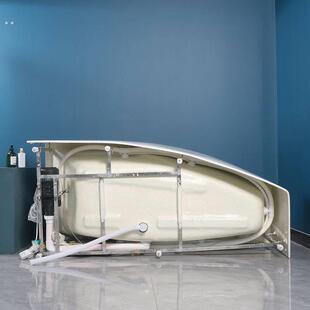 家用浴缸小户型亚克力成人异形超窄转角恒温加热冲浪按摩恒温浴盆