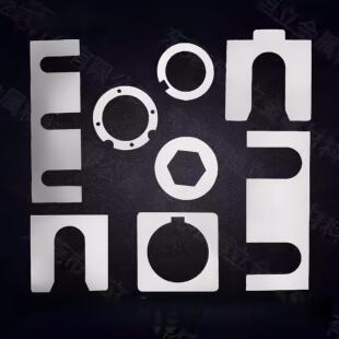 硅钢片E型夹具垫片0.01-5mm加工E型垫圈L型U型0.02金属垫片单孔