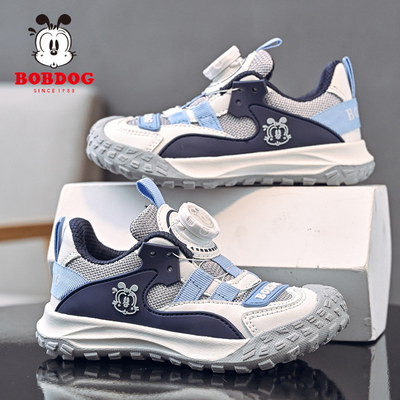 巴布豆童鞋男童运动鞋2026春秋新款网面透气男孩小学生儿童跑步鞋