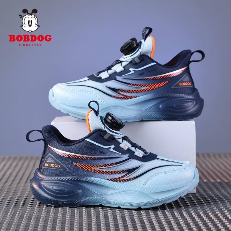 巴布豆童鞋男童运动鞋2026春秋季新款透气网面鞋中大童儿童跑步鞋