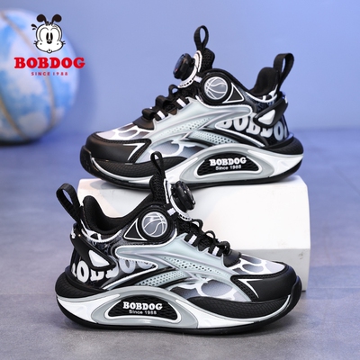 巴布豆童鞋男童运动鞋2026秋冬季新款皮面防水男孩软底儿篮球鞋