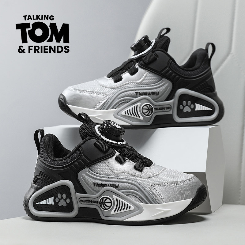 汤姆猫男童运动鞋2026春秋季新款网面透气中大童小学生儿童休闲鞋