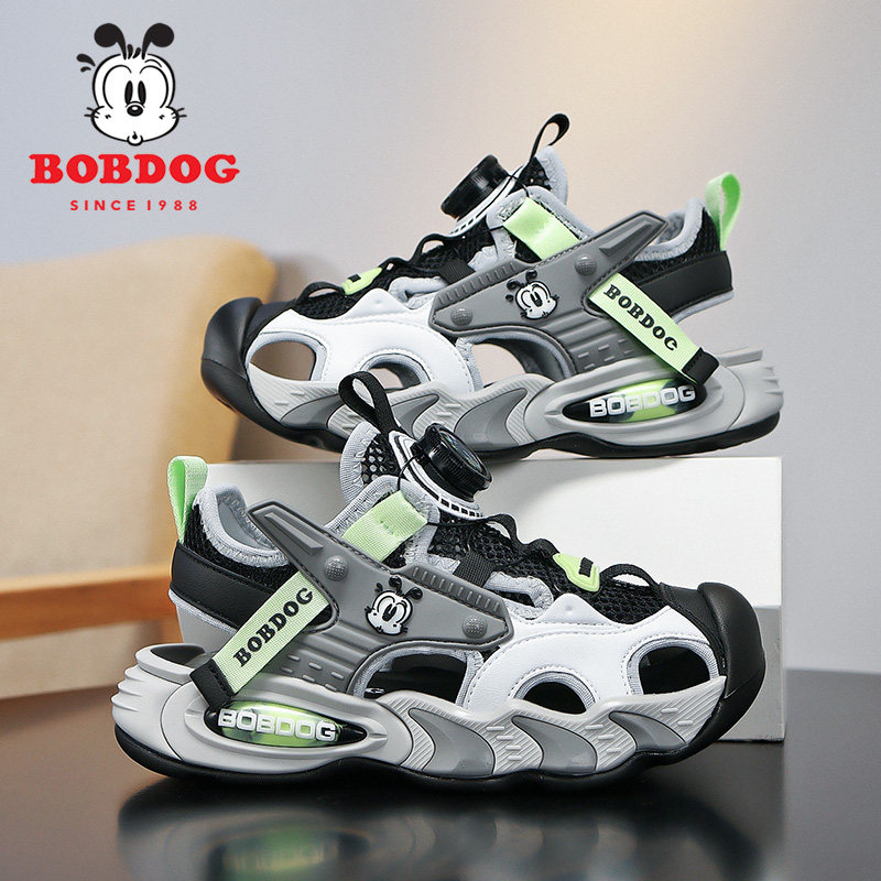 巴布豆男童凉鞋2026夏季新款小学生男孩子防滑软底包头儿童沙滩鞋