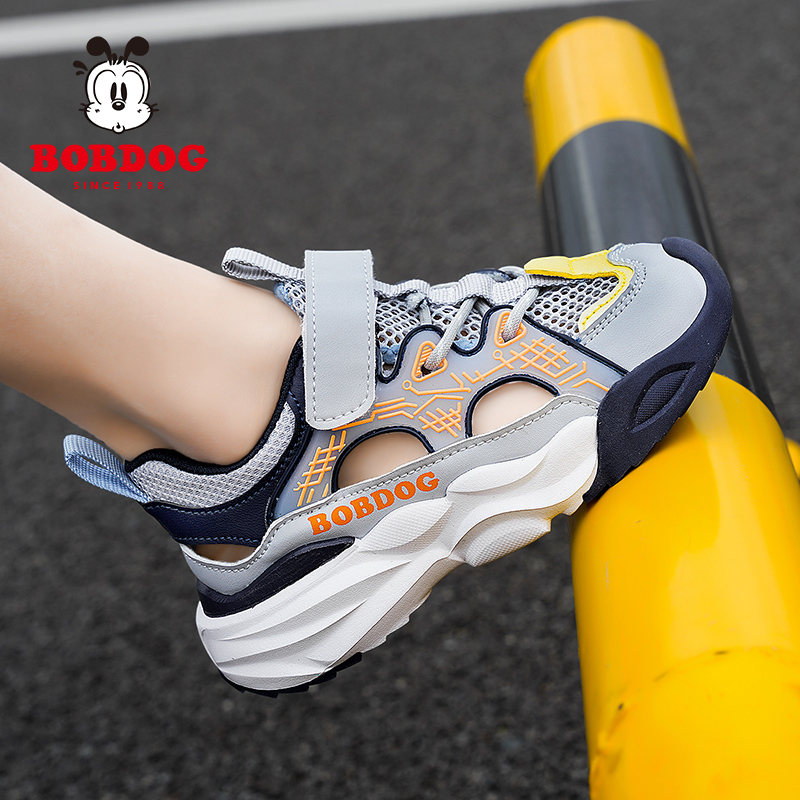 夏季男童运动鞋巴布豆透气