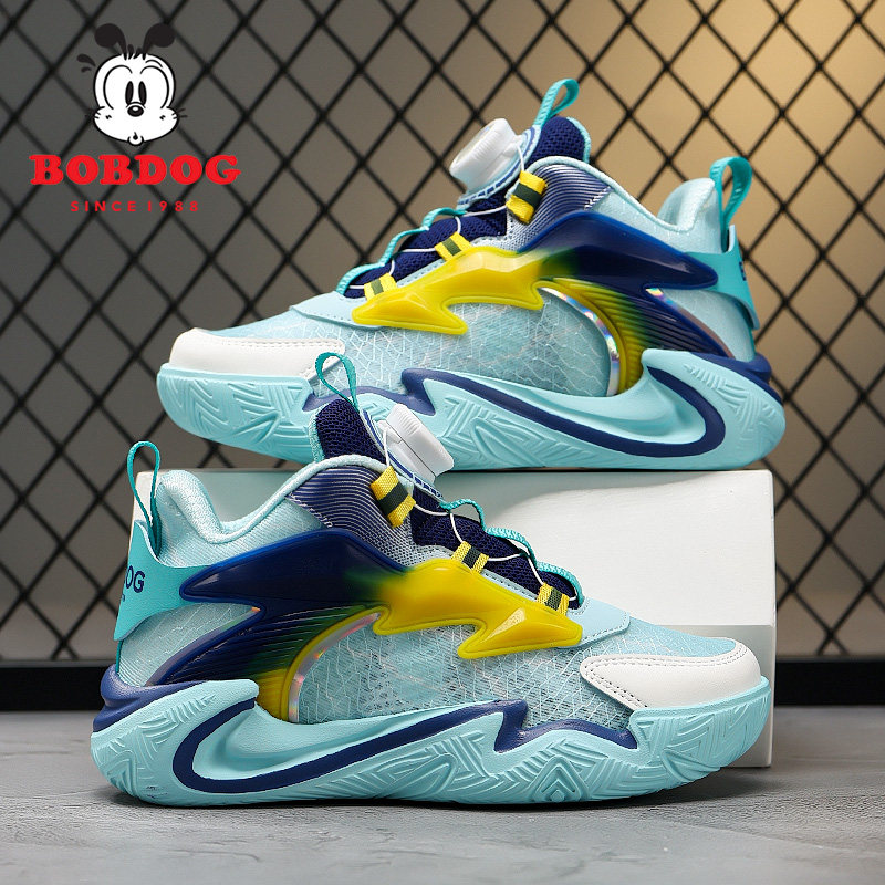 巴布豆男童鞋子运动鞋2026春秋新款网面透气中大童男孩户外跑步鞋