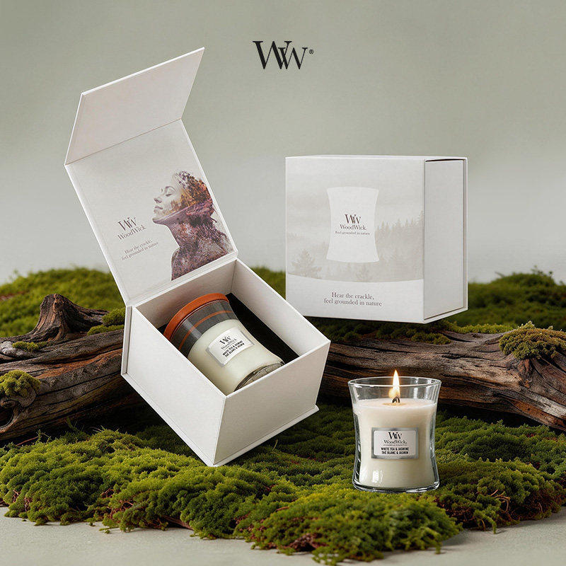 WoodWick香薰蜡烛经典小瓶85g温柔小众留香香薰