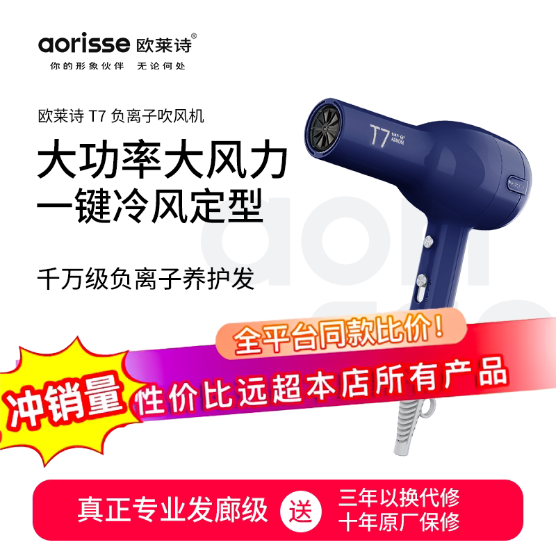 欧莱诗吹风机专业发廊级大功率大风力速干造型负离子护发恒温家用