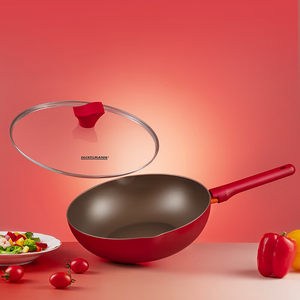 法克曼鸿运炒锅不粘锅炒菜锅30cm燃气电磁炉通用(赠硅胶中式锅铲)