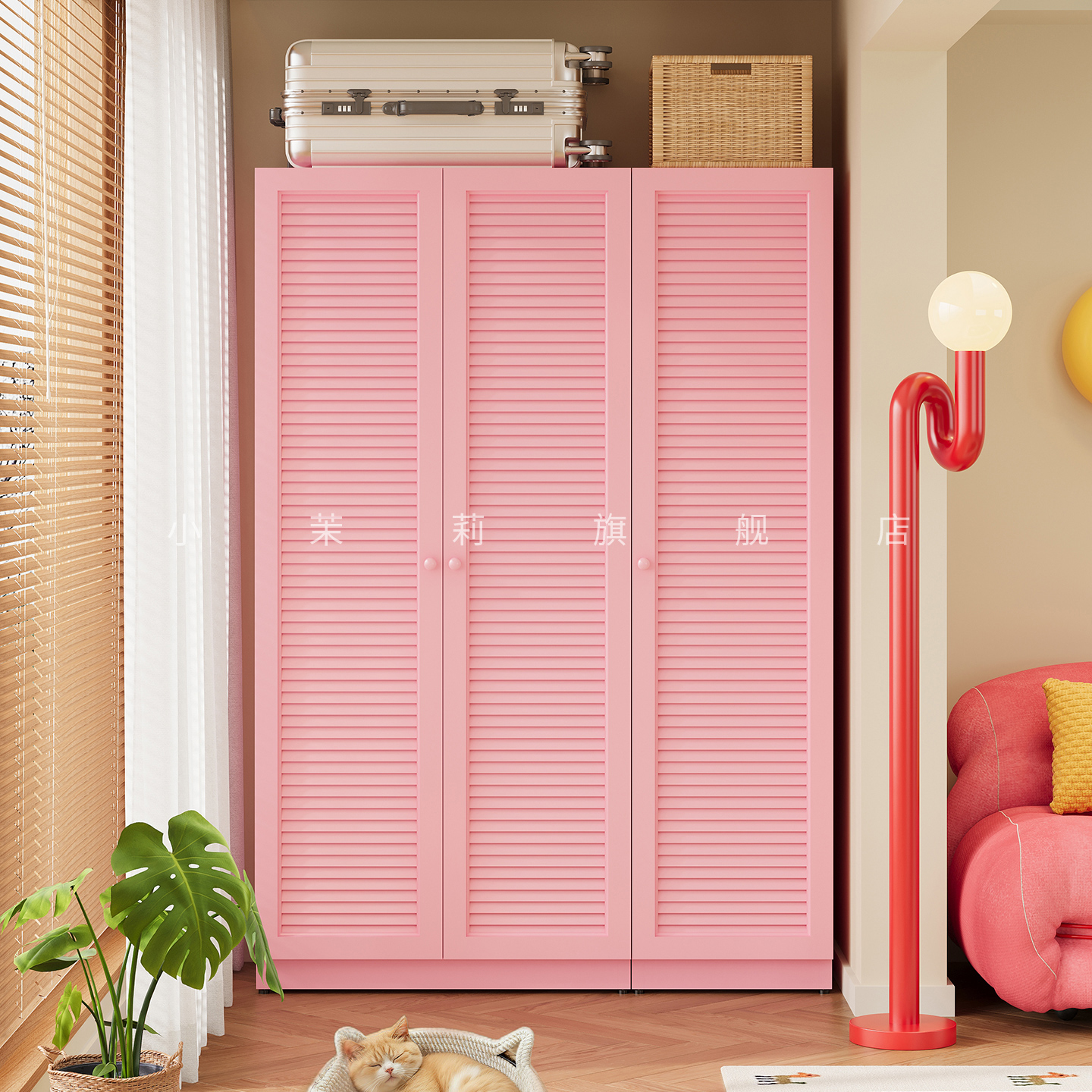 阳台防晒储物柜户外多层带门