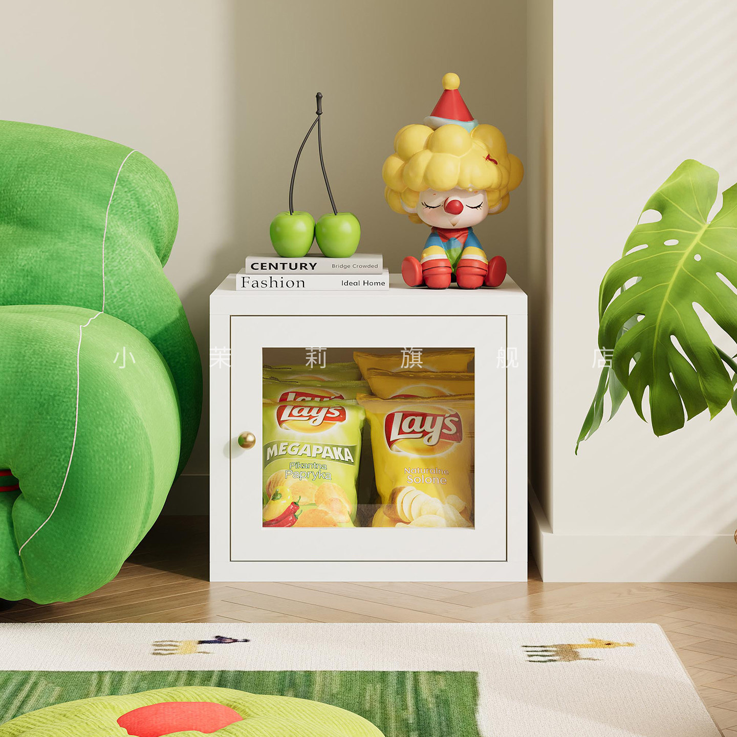 网红新款防尘书柜带门小书架置物架儿童自由组合展示手办玩具柜子