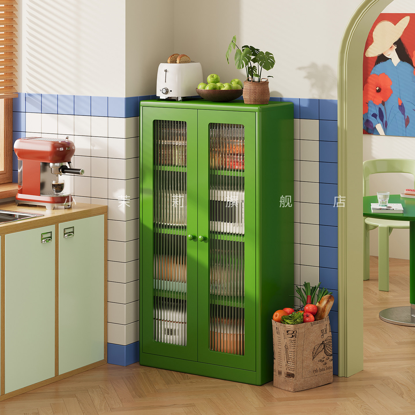 2026新款厨房置物柜家用落地餐具微波炉边柜靠墙一体餐边柜储物柜,厨房/烹饪用具,厨房置物架/置物柜/角架,淘宝优惠券,粉丝福利购,淘宝优惠卷