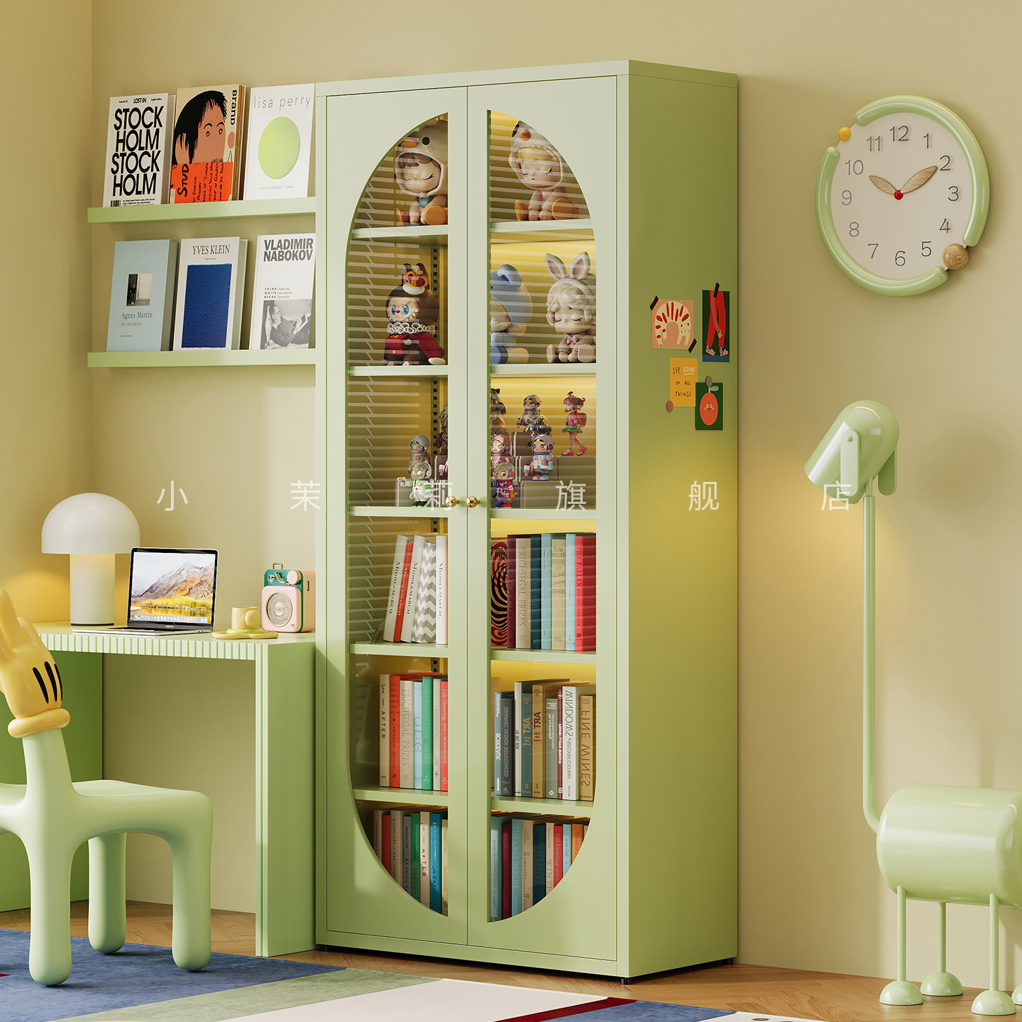 书柜现代简约展示柜钢制儿童书架